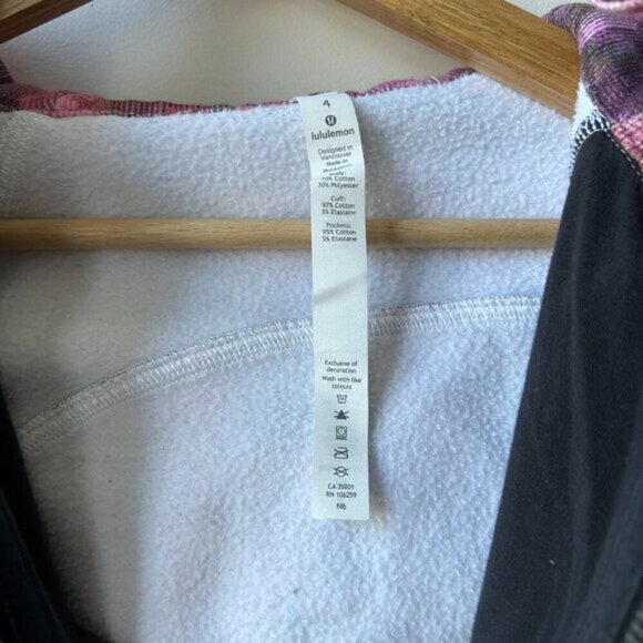 Lululemon Scuba Hoodie *Light Cotton Fleece Sun Dazed Multi Pink/Super Dark - 4 - Picture 7 of 11